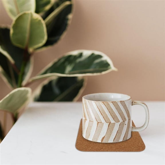 10Pcs Square Cork Coasters for DIY Projects and Home Use