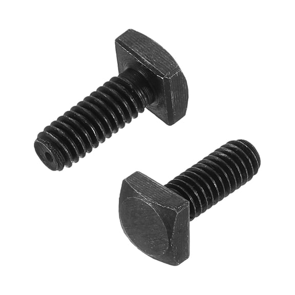 10Pcs Square Head Bolts, 5/16-18x3/4" Black Oxide Carbon Steel Square Machine Screws, T-Bolt for Machinery Railroad Electrical Connections