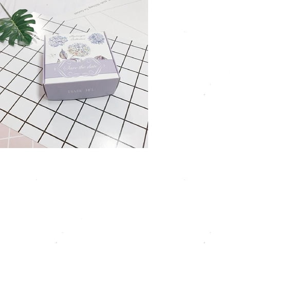 10Pcs Square Paper Boxes for Soap Packaging with Pattern Lilac Flower 8.5x8.5x3.5cm DIY