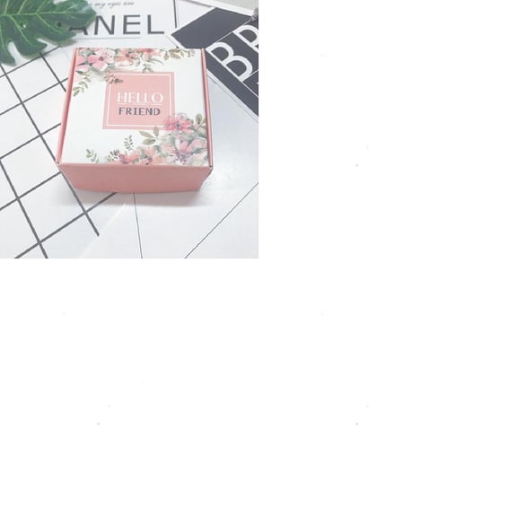10Pcs Square Paper Boxes for Soap Packaging with Pattern Pink Flower 6.5x6.5x3cm DIY