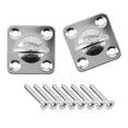 thumbnail image 1 of 10Pcs Square Swivel Pad Eye Rotatable Ceiling Hook Wall Mounted Hook Stainless Steel Eye Pad Plate(with Screws), 1 of 7