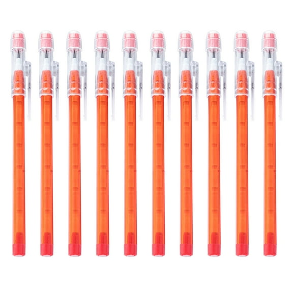 10Pcs Stackable Pencils Set, Translucent Multiple Point Push Fun Pencils with Erasers, Stacking Point Leads Pencil Set