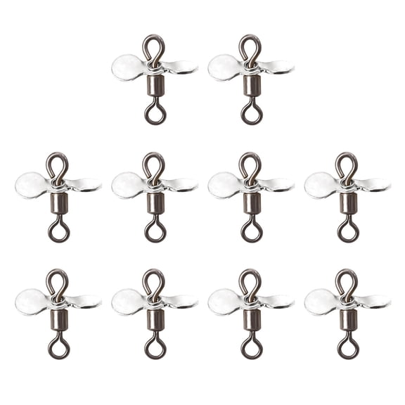 10Pcs Stainless Spinnerbait Props Fishing Lures Hook Baits Fly Propeller Topwater Fishing Lures Fishing Accessory