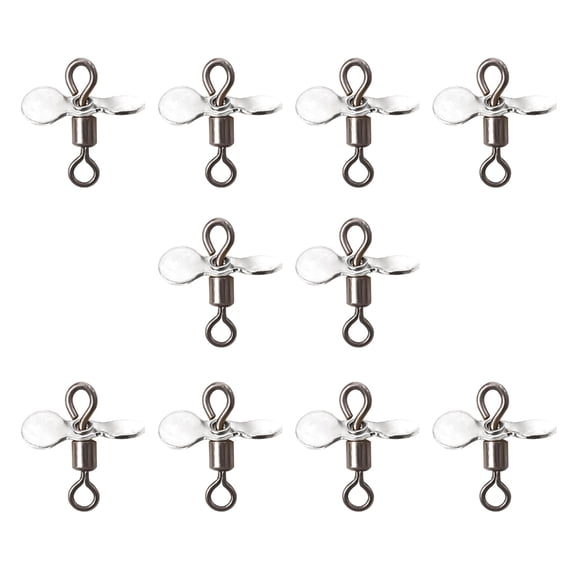 10Pcs Stainless Spinnerbait Props Plug Casting Fly Propeller Spinnerbait Fishing Lures Topwater Fishing Lures