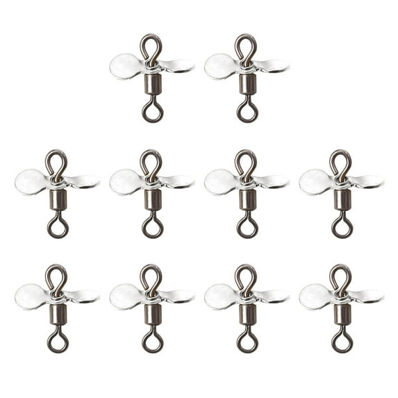 10Pcs Stainless Spinnerbait Props Plug Casting Fly Propeller Spinnerbait Fishing Lures Topwater Fishing Lures