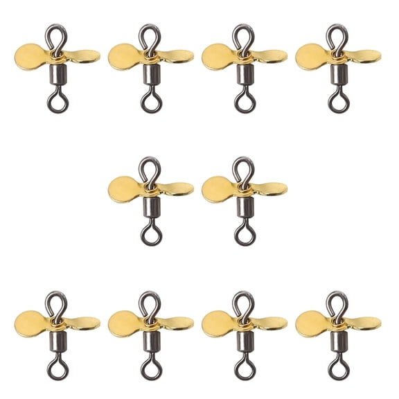10Pcs Stainless Spinnerbait Props Plug Casting Fly Propeller Spinnerbait Fishing Lures Topwater Fishing Lures