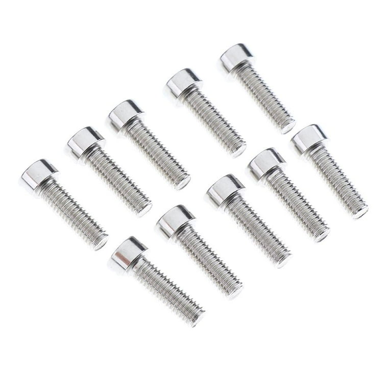 10Pcs Stainless Steel Bike Water Bottle Cage Screws M5 x 19mm