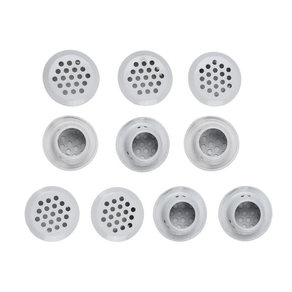10Pcs Stainless Steel Cabinet Cupboard Ventilation Grills Round Covers Bevel-19Mm Fangkenuo