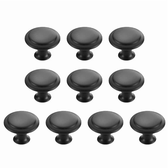 10Pcs Stainless Steel Cabinet Knob Drawer Pulls Round Furniture Decorative Handle for Kitchen Cupboard Wardrobe Enduring