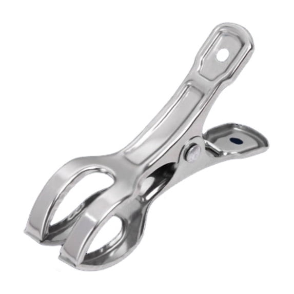 10Pcs Stainless Steel Clips Heavy Duty, Metal Clips with Non-Slip Grip, Rustproof Utility Clips for Clothesline, Food Storage, Sealing, Office, Home & Outdoor Use