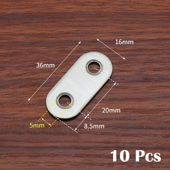 10Pcs Stainless Steel Flat Straight Brace Bracket Mending Repair Plate Fixing Connection Plate For Furniture Repair Parts