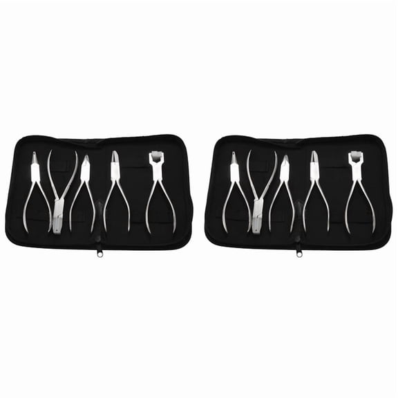 10Pcs Stainless Steel Optic Eye Glasses Optician Eyeglasses Frame Repair Optical Pliers Tools Kit with Black Pouch Bag