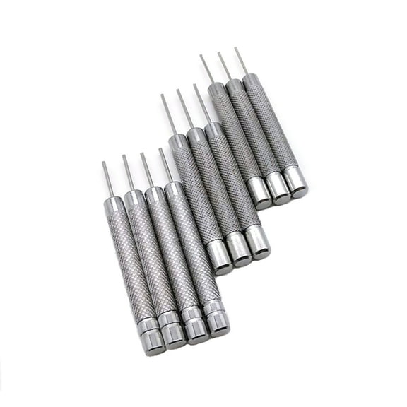 10Pcs Stainless Steel Pin Punch Set for Watch and Jewelry Repair Tools Lightweight, Easy to Use