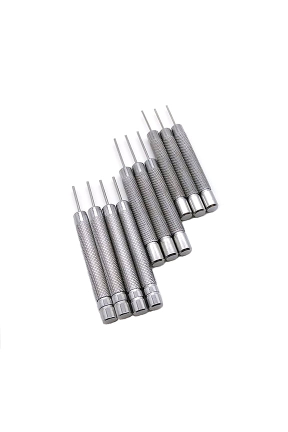10Pcs Stainless Steel Pin Punch Set for Watch and Jewelry Repair Tools Lightweight, Easy to Use