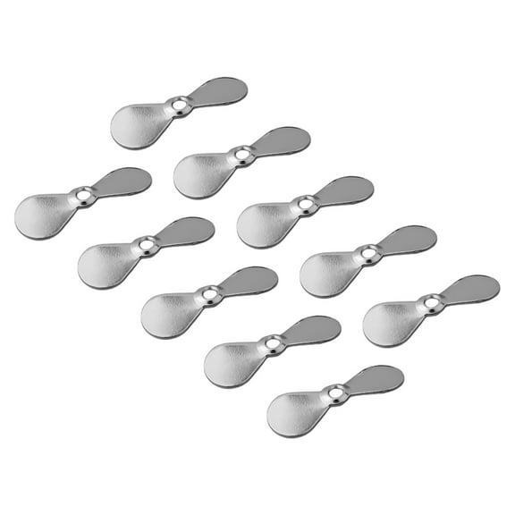 10Pcs Stainless Steel Prop Blades Propeller Style Blades Diy Topwater Lures Spin Blades Hard Fishing Accessories A Silver Fangkenuo