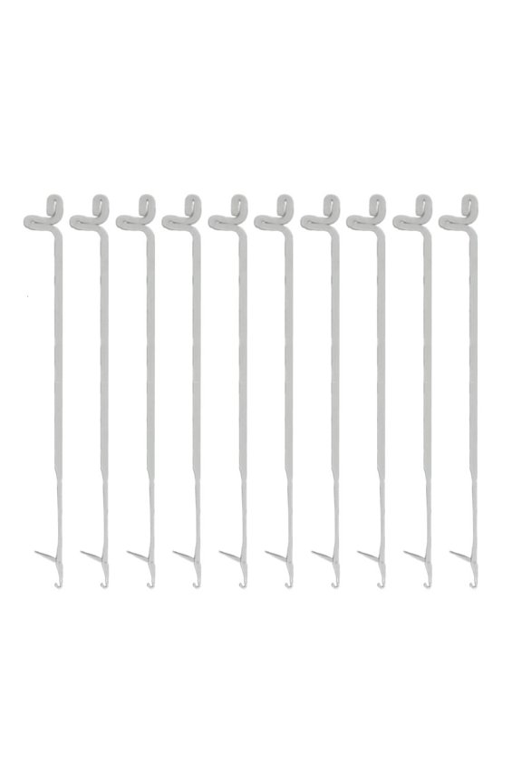 10Pcs Stainless Steel Threader Long Sweater Crochet Needle Knitting Pulling Tool