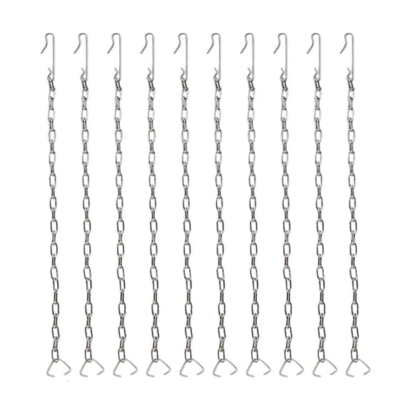 10Pcs Stainless Steels Universals Flapper Chain Replacement Toilet Lift Chain with Hook and Rings for Most Flapper