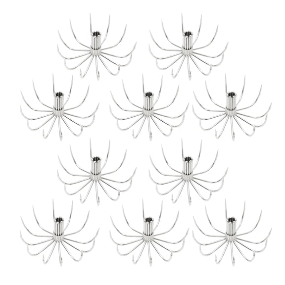 10Pcs Squid Hook Thick Stainsless Steels Barbed Umbrellas Hook Sea Fishing Fishes Hook Cuttlefishes Squid jigging Fishing Baits Hook