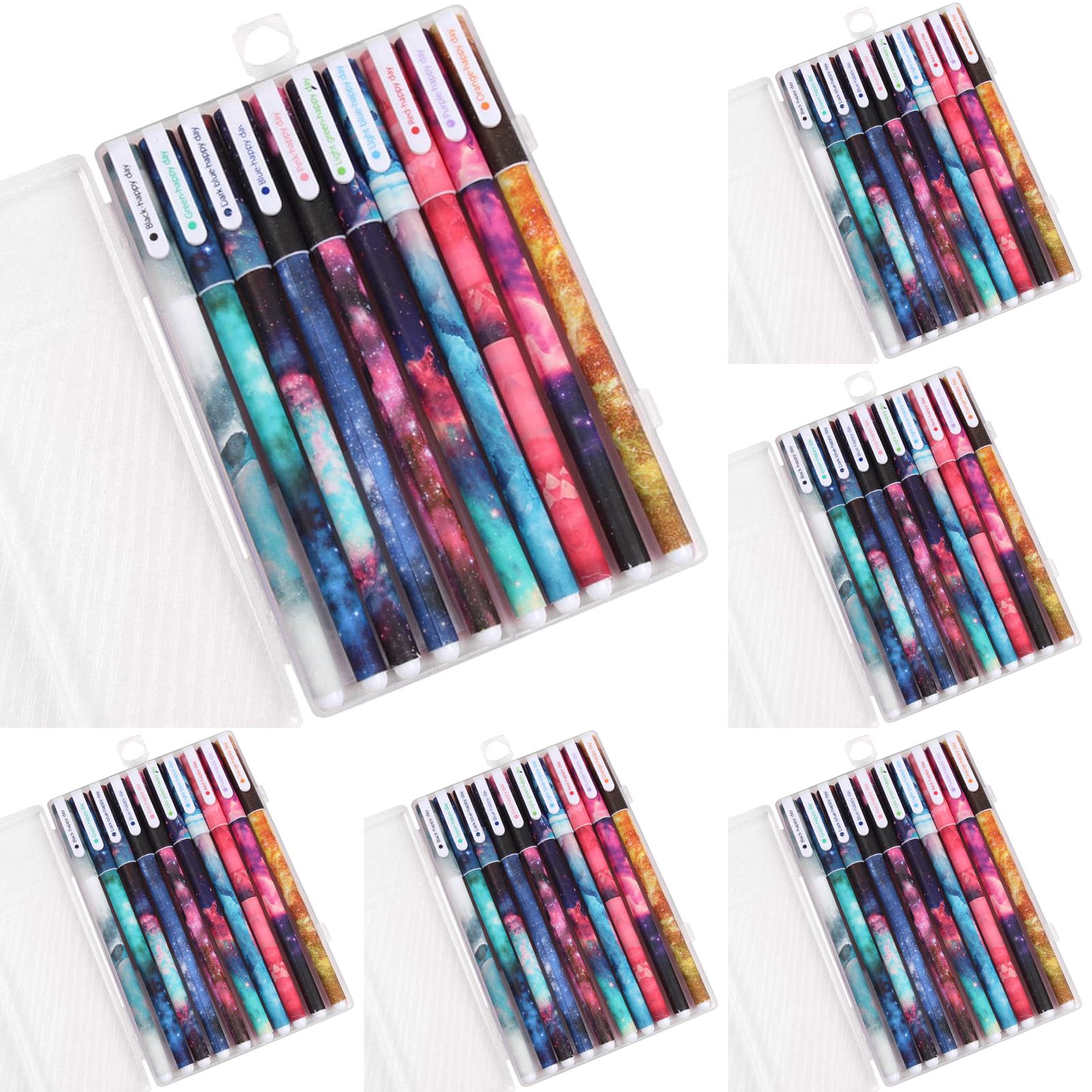 10Pcs Starry Cute Cartoon Colorful Gel Pen Set Stationery Pen 20ml 5PCS