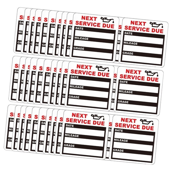 10Pcs Statics Cling Auto Service Stickers Oil Change Date Mileage Record Labels For Oil Change Tracking And Maintenance