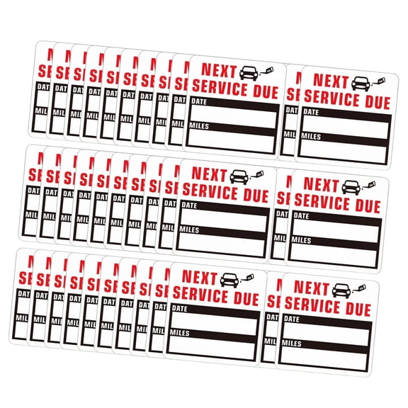 10Pcs Statics Cling Windshield Stickers Next Service Due Oil Change Reminder Automotive Windshield Decal