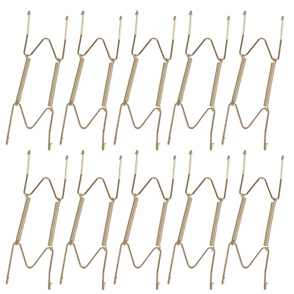 10Pcs Steel Hide Decorative Plate Hook With Secure Spring Mechanism For Home Display