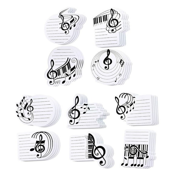 10Pcs Stick Pads Stick Notes Pads Self-Adhesive Notepads Musical Note Shape