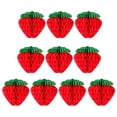 thumbnail image 1 of 10Pcs Strawberry Ball Tissue Craft Paper Decorations Red Pink Paper Strawberry Honeycomb Ball Birthday Party Decoration-Red,20cm, 1 of 8
