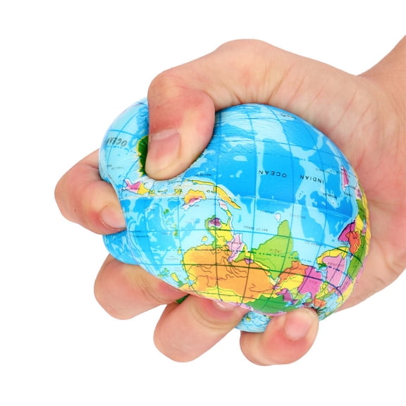 10Pcs Stress Relief Foam Ball! Vacemry Stress Relief World Map Foam Palm Ball, Squeeze Slow Rising SensoryToyfor Fidget Anxiety, Soft Rubber Bouncing Sphere for Desk Car Home Decoration, Anti-Stress