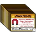 thumbnail image 1 of 10Pcs Strong Magnetic Field Warning Label Decal Sticker PVC Warning Magnetic Field Waterproof Sign Sticker Magnetic Vinyl Danger Self Adhesive Decal for Magnetic Area Workplace 7.1x5.1 Inch, 1 of 9