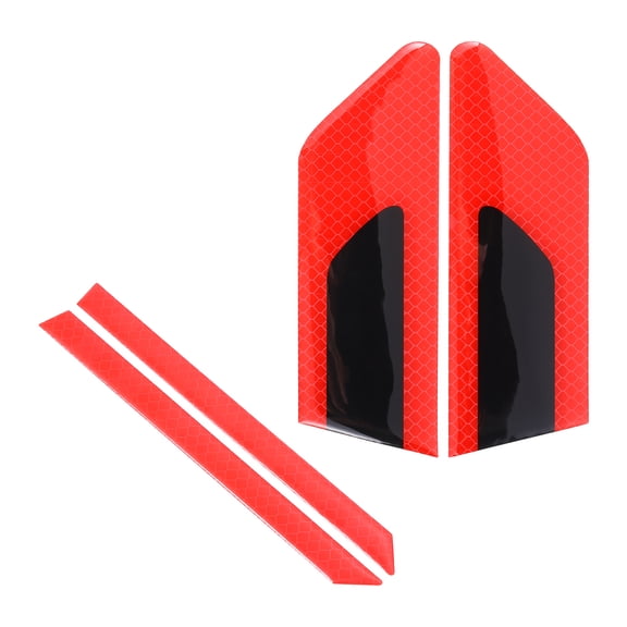 10Pcs Strong Reflective Stripe Sticker Car Reflective Warning Strip, Red