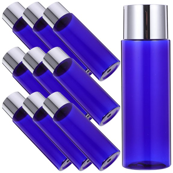 10Pcs Sub Packaging Emulsion Bottle Blue Lightweight Portable Sample Bottle for Travel
