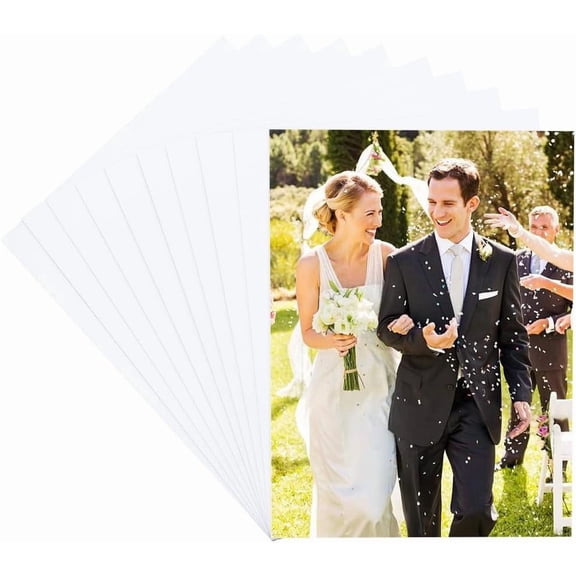 10Pcs Sublimation Metal Photo Blanks 7.8 x 5.9'' 0.5mm Thick Aluminum Picture Sign Plate White Pearlescent Heat Transfer Aluminums Blank DIY Wall Room Decor Poster Frame Craft Gift Colorful