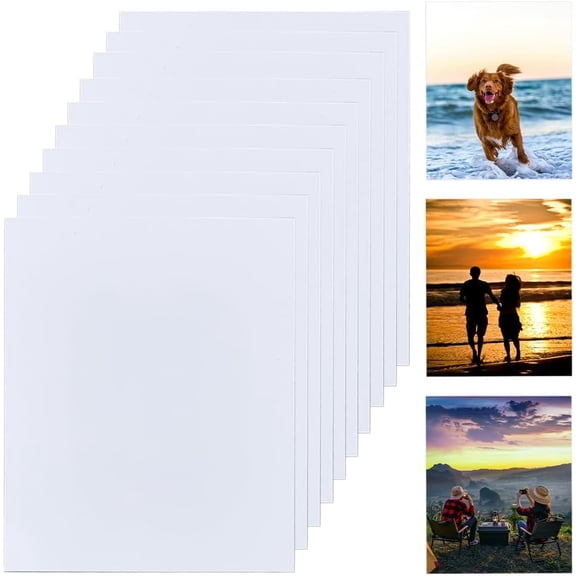 10Pcs Sublimation Metal Photo Blanks 7.9x9.8 Inch Wide Aluminum Photo Sign Blank Metal Wall Sublimation Poster Frame Blanks for DIY Printing Home Room Wall Office Decor Decorative