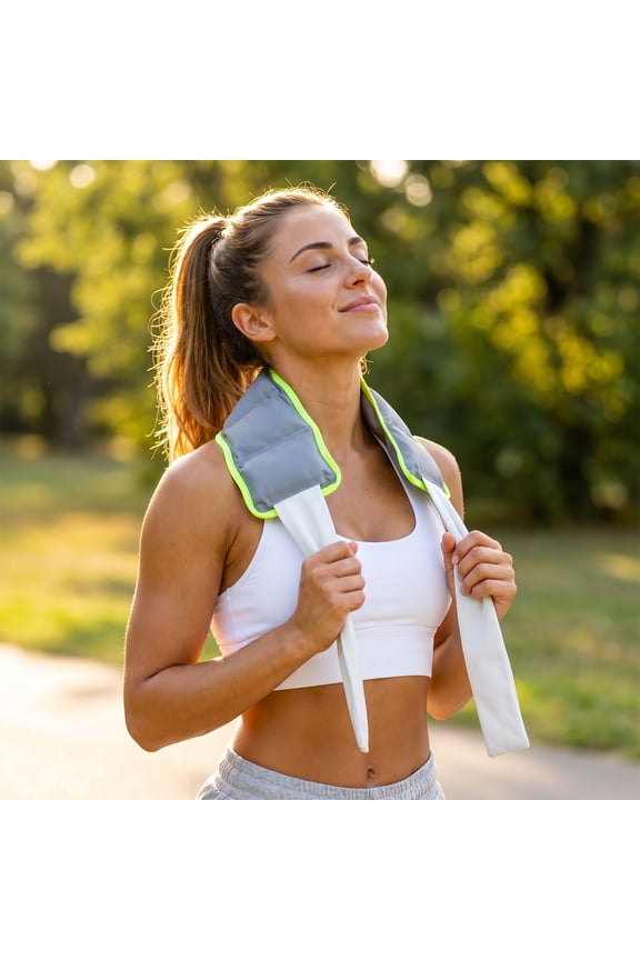 10Pcs Summer Cool Ice Scarf, Usloyux Summer Cool Ice Scarf, Outdoor Physical Cooling Scarf Shoulder Neck Ice Bag, Reusable Ice Wrap for Running Hiking Working, Portable Cooling Neck Gaiter for Summer