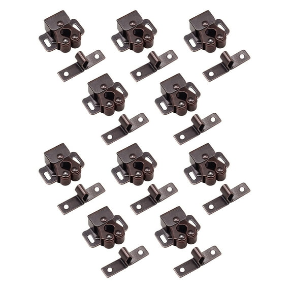 10Pcs Surface Plated Latches Roll Door Fasteners for Cabinets Kitchen Cabinet