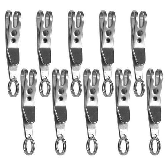 10Pcs Suspension Clip Quick Hanging Tool with Key Ring Pocket Key Belt Holder