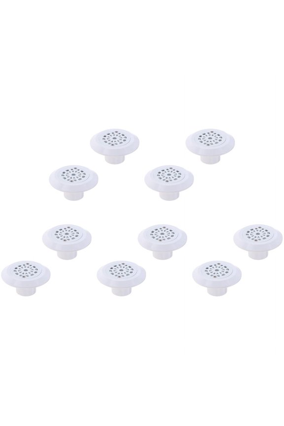 10Pcs Swimming Pool Accessories Replacement Round ABS Swimming Pool Drain Water Outlet,10 x Floor Drain,white