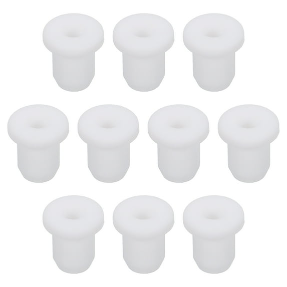 10Pcs T Type Rubber Grommet Mount Dia 6mm ID 3.5mm H 9.5mm Seal Protection Flexible Hole Plugs White