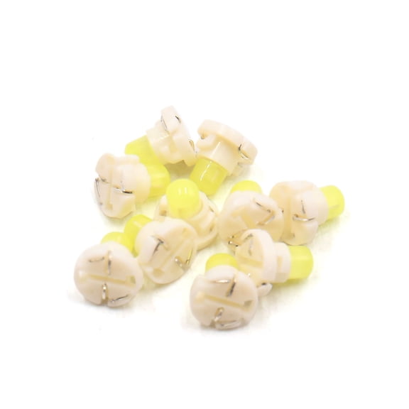 10Pcs T4.2 White  Dashboard Panel Gauge Light Lamp Bulb for Car Interior