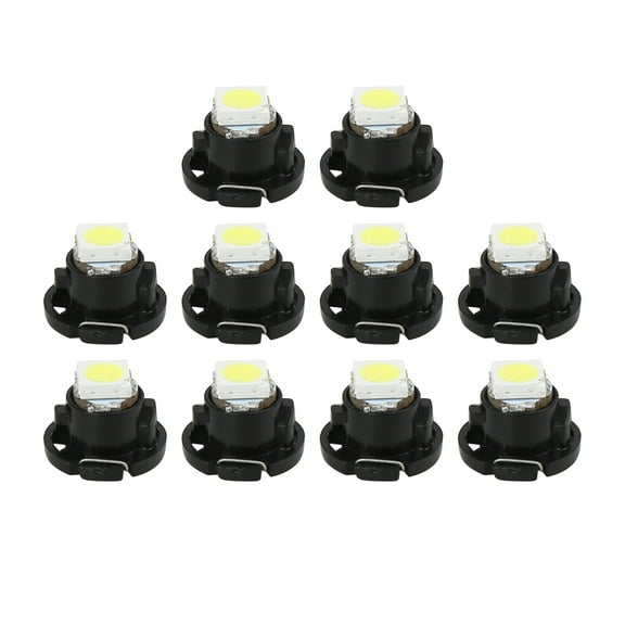 10Pcs T4.7 White Light 5050 LED Car Instrument Dash Cluster Gauge Bulbs Light