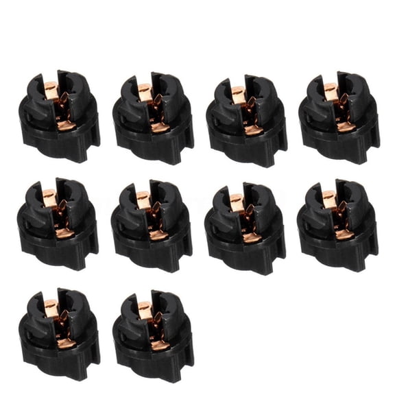 10Pcs T5 Socket Twist Locks PC 74 Instrument Panel Clusters Plug Bulb Holder Interior Accessories