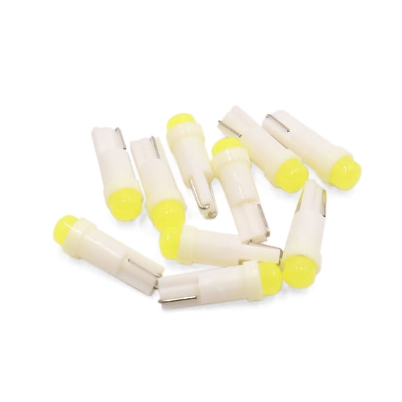 10Pcs T5 Wedge White Car Instrument Panel Dash Light Bulb Lamp Internal