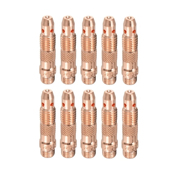 10Pcs TIG Welding Collet Body 10N24 (3/32") for WP-17, WP-18, and WP-26 Series Welding Torch