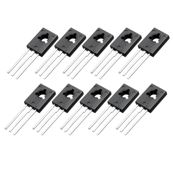 10Pcs TO-126 PNP 3 Pins PCB Through Hole Bipolar Transistor 30V 3A