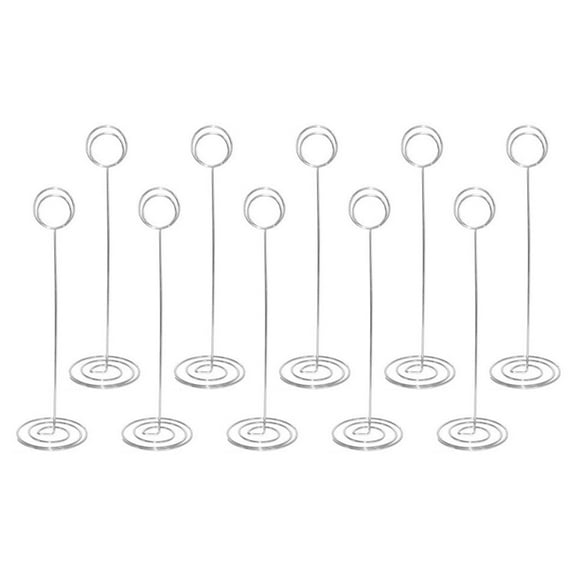 10Pcs Table Number Holders Wire Table Card Holders Picture Stands Photo Food Sign Memos Notes Clip Holders for Weding