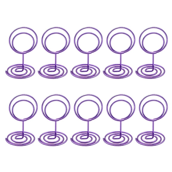 10Pcs Table Number Holders Wire Table Card Holders Picture Stands Photo Sign Memos Notes Clip Holders for Weding