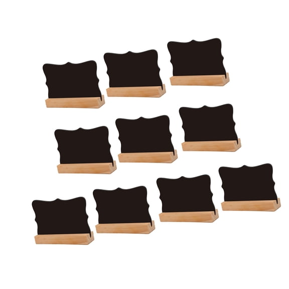 10Pcs Tabletop Chalkboards Sign Small Blackboard with Stand Double Sided Message Board Sign Table Number Sign