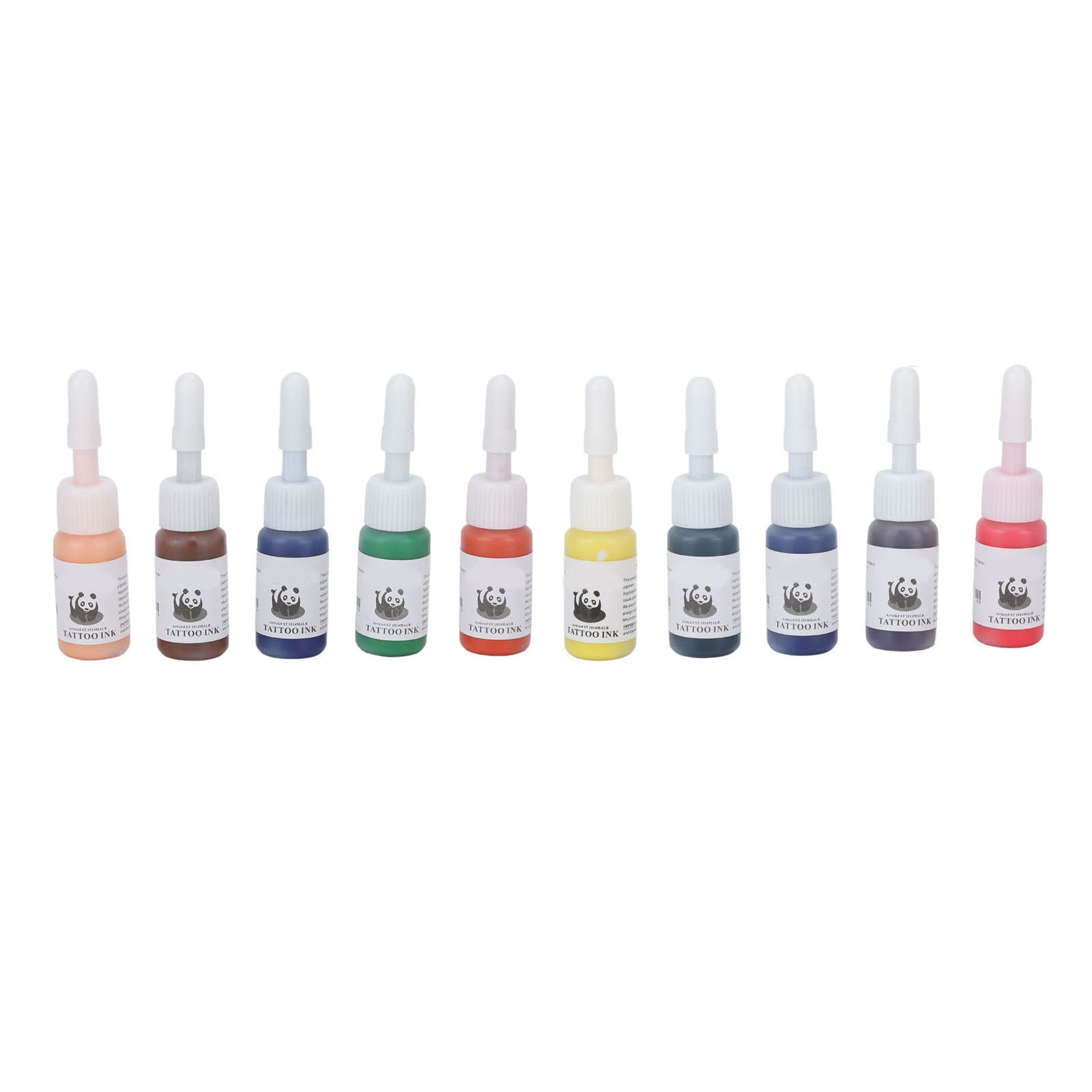 10Pcs Tattoo Ink 10 Colors 5ml Per Bottle Safe Stable Vivid Color ...
