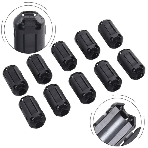10Pcs Tdk Ferrite Core Noise Suppression Filter Ring Cable Clip On Wire Rfi Emi Noise Suppressor Filter For Power Cord Usb